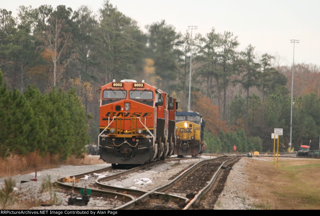 BNSF 8002 leads a trio of units